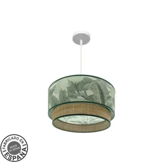 Colgante Congo 40d Blanco/Verde-Natural | Abrila | 224994001