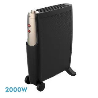 Radiador de Mica Imperial 2000W Negro/Oro | Abrila | 226722016