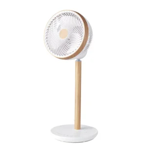 Ventilador de Pie Colibri Blanco/Madera 25W | Abrila | 236241068