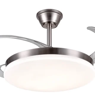 Ventilador Techo Chloe-L Ø108cm Cromo Mate Dimable App PB Lighting | PB50412