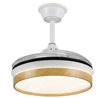 Ventilador Techo Mina-S Ø82cm Blanco Madera App PB Lighting | PB80716