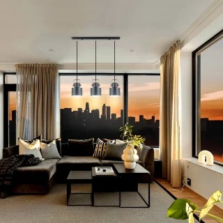 Lámpara Colgante 3 Luces Negro Cobre Erika Schuller