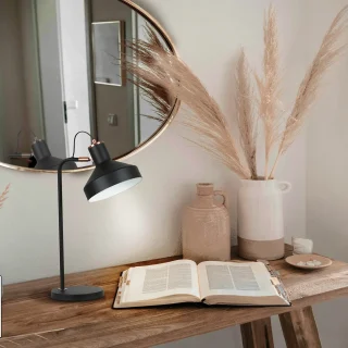 Lámpara Sobremesa Negro-Cobre Irias Schuller