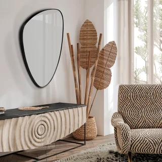 Espejo Triangular Negro Orio Schuller