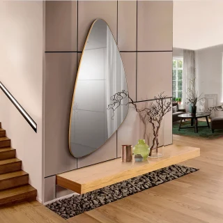 Espejo Triangular Pan de Oro Orio Schuller