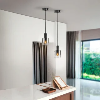 Lámpara Colgante Negro Smoke Venize Schuller