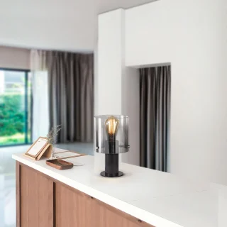 Lámpara Sobremesa Negro Smoke Venize Schuller