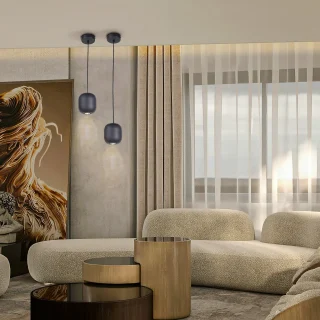 Lámpara Colgante Negro Mate Nimes Schuller