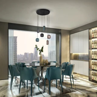 Lámpara Colgante 6 Luces Nimes Schuller