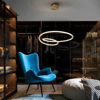 Lámpara de Techo Tubular Oro Tube Schuller