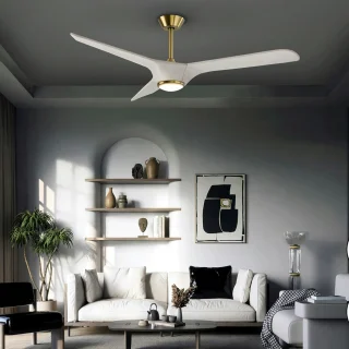 Ventilador Techo Luz Alisios Blanco Bronce | Schuller | 138833