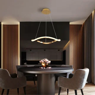 Lámpara Colgante Oro Rosa Naos Schuller