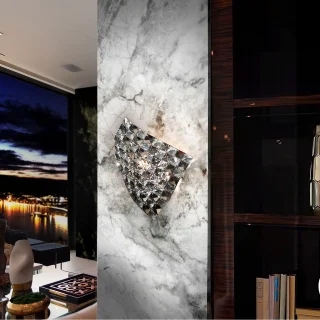 Aplique de Pared Cromado Satén Schuller