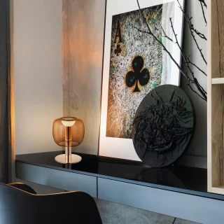 Lámpara Sobremesa Oro/ambar Icon Schuller