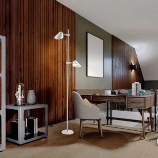 Lámpara de Pie LED Blanco Esino Schuller