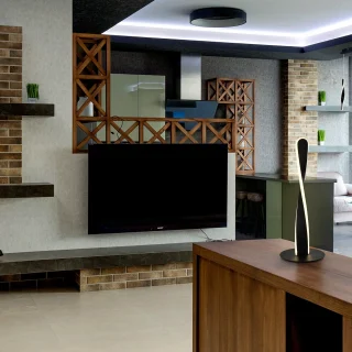 Lámpara Sobremesa Negra Twist Schuller