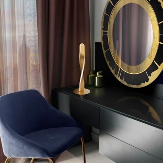 Lámpara Sobremesa Oro Twist Schuller