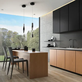 Lámpara Colgante Negra Twist Schuller