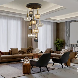 Lámpara Colgante 9 Luces Norma Schuller