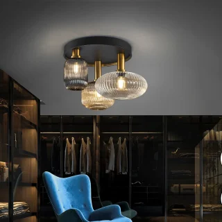 Plafón de Techo Negro Latón Norma Schuller