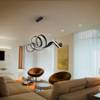 Lámpara Horizontal Negro Mate Amara Schuller