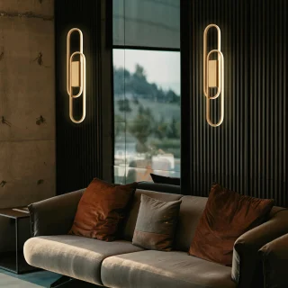 Aplique de Pared Dorado Odele Schuller