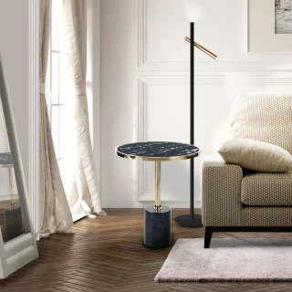 Mesa Auxiliar Negro/Oro Dekala Schuller