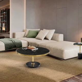 Mesa Centro Negro-Oro Dekala Schuller