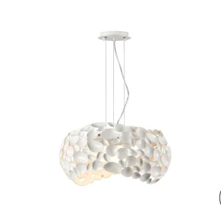 Lámpara Colgante 5 Luces Blanco Narisa Schuller