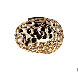 Plafón 5 Luces Oro Rosa Narisa Schuller