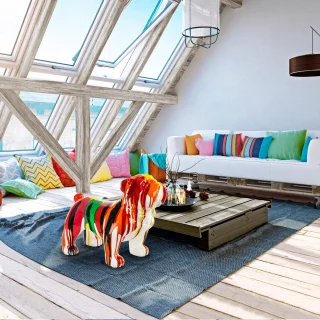 Figura Decorativa Bulldog Mediano Colores Otto Schuller