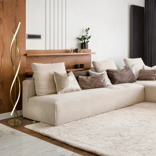 Lámpara de Pie Dorada Dido Schuller