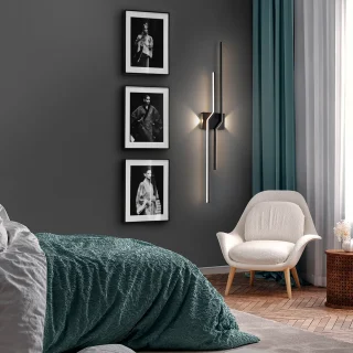 Aplique de Pared Negro Zigzag Schuller