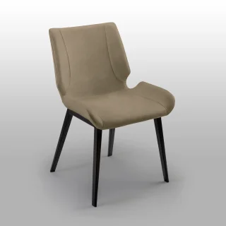 Silla Tapizada Negro/Beige Kiara Schuller