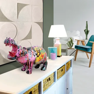 Figura Decorativa Hippo Grafiti Schuller