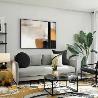 Cuadro Acrílico Abstracto Espacios I Schuller