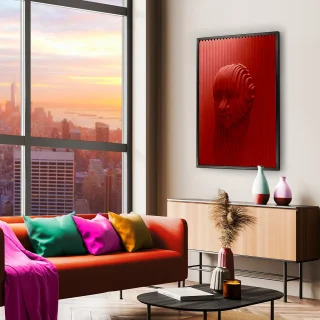 Bajorrelieve Red Face 90x120 Schuller