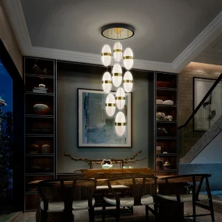 Lámpara Colgante 9 Luces Negro Bronce Garden Schuller