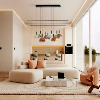 Lámpara Techo 9L Colores Charlize II Schuller