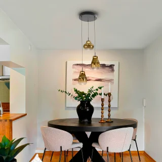 Lámpara Colgante Negro-Dorado Aledis Schuller