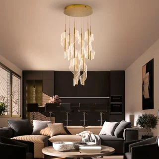 Lámpara de Techo Velas Oro Dimable Schuller