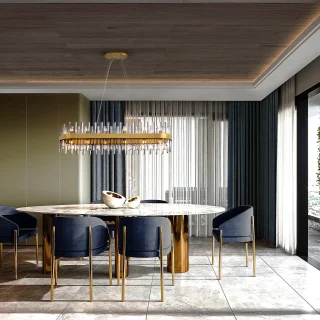 Lámpara de Techo Oro Oval Grace Schuller