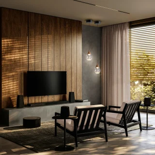 Lámpara Colgante Negro-Cobre Corina Schuller