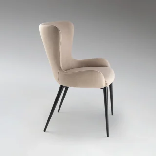 Silla Beige Tapizada Telma Schuller