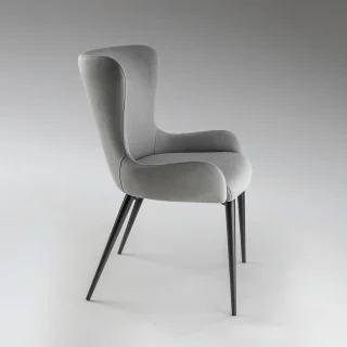 Silla Tapizada Gris Claro Telma Schuller