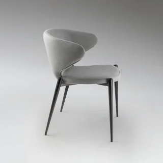 Silla Tapizada Gris Claro Alize Schuller