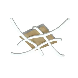 Plafón LED Murray 80W Blanco/Haya | Fabrilamp | 244588068