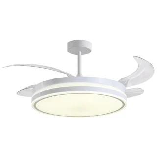 Ventilador Techo LED | 6480 lm | Silencioso | 108 cm | Blanco/Blanco | BELAIR TROYA | Ref: V1008 | LUZGURÚ