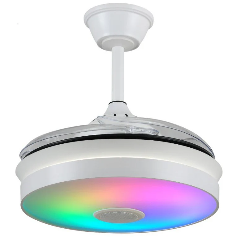 Ventilador Techo Mina-S Musical Ø82cm Blanco RGB App PB Lighting | PB80715