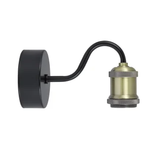 Aplique Pared Barolo Negro-Cuero 1x60W E27 | AJP/Alemar | 60266